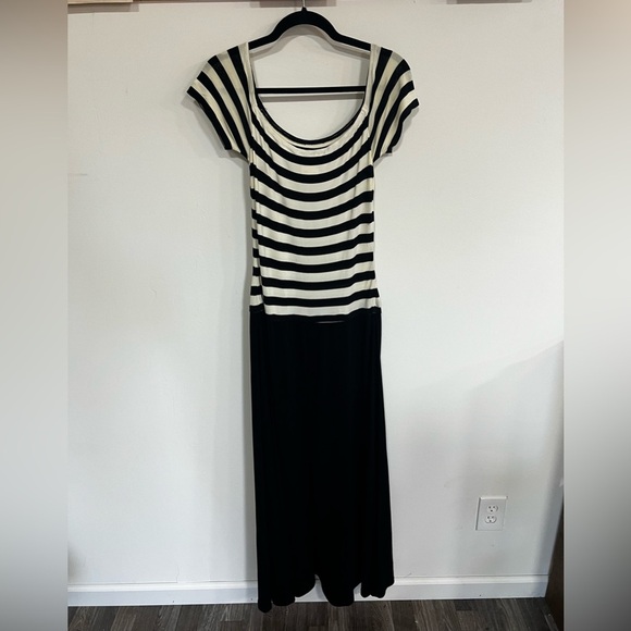 Vintage Joseph Ribkoff Couture Striped Maxi Dress - Picture 7 of 9